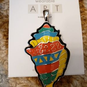 Wearable Art Shell Pendant